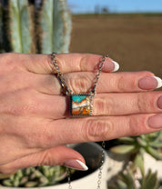 Square Necklace Spiny Oyster