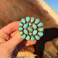 Kingman Turquoise Cluster Pin