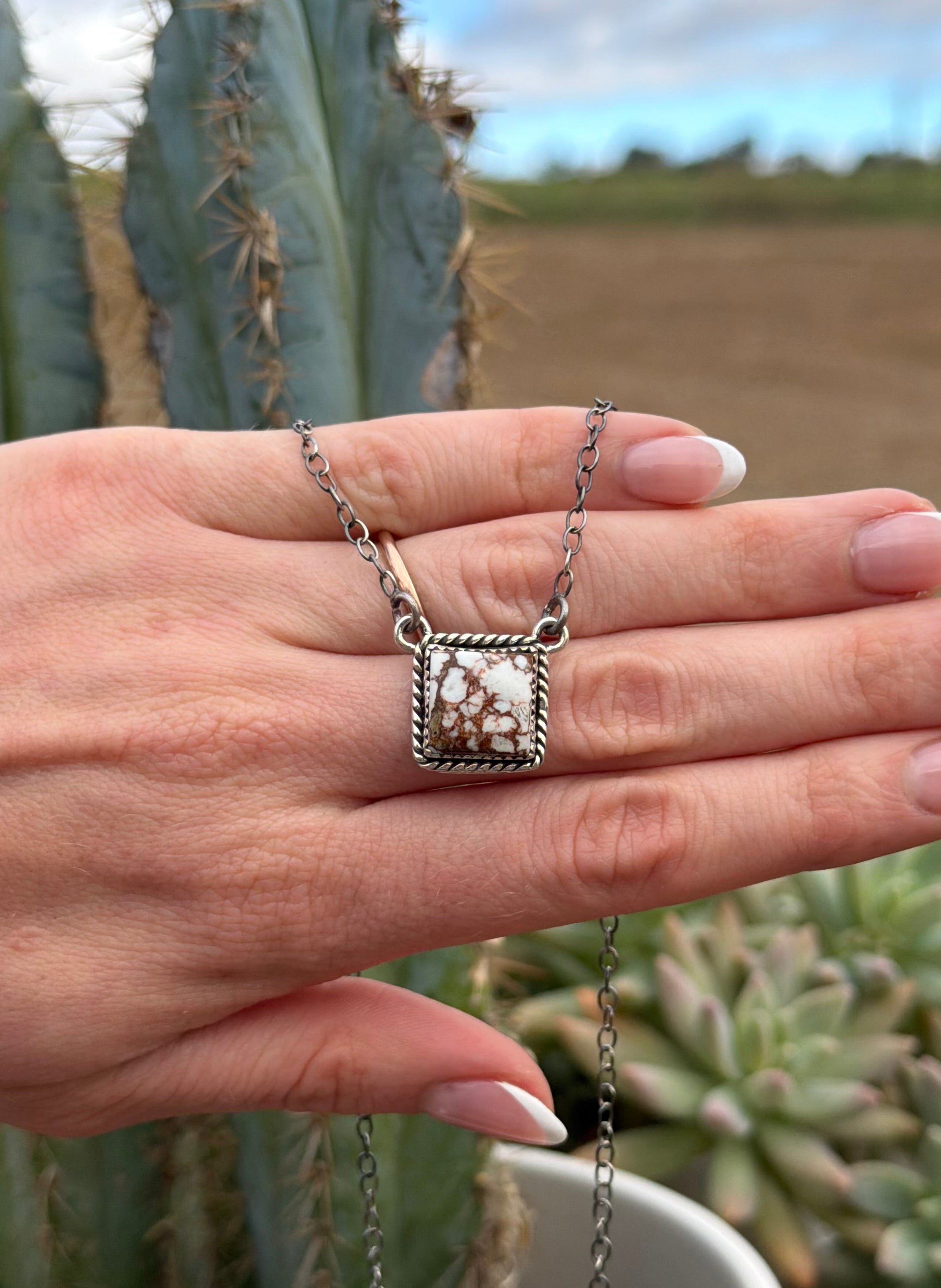 Square Necklace Wild Horse