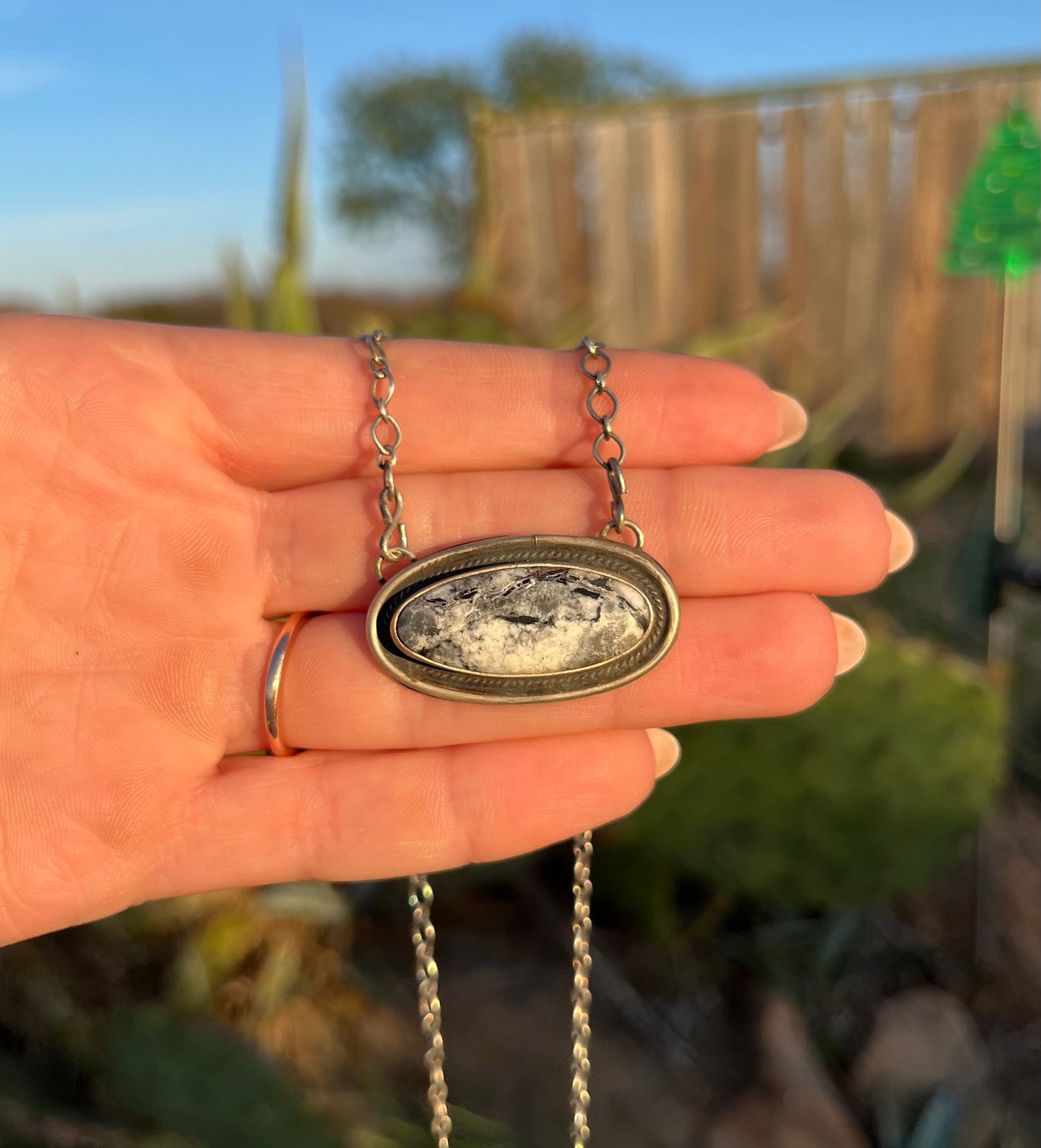 White Buffalo Navajo Necklace