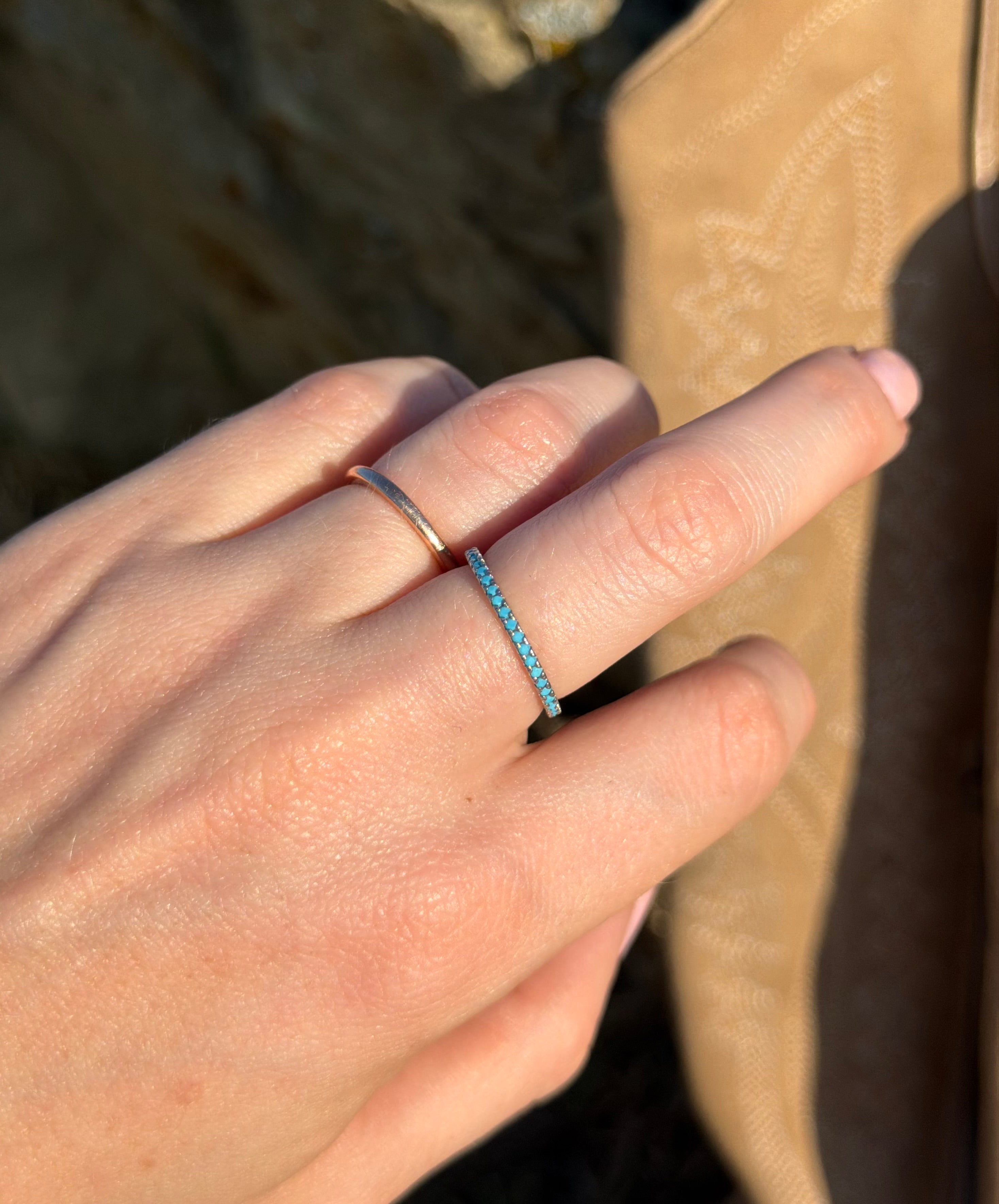 Turquoise Slim Eternity Ring