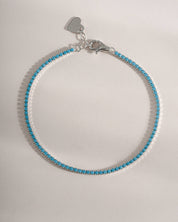 Turquoise Tennis Bracelet: Silver