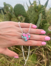 Heart Cotton Candy Necklace