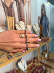 4mm Stretchy Silver Pearl Bracelet