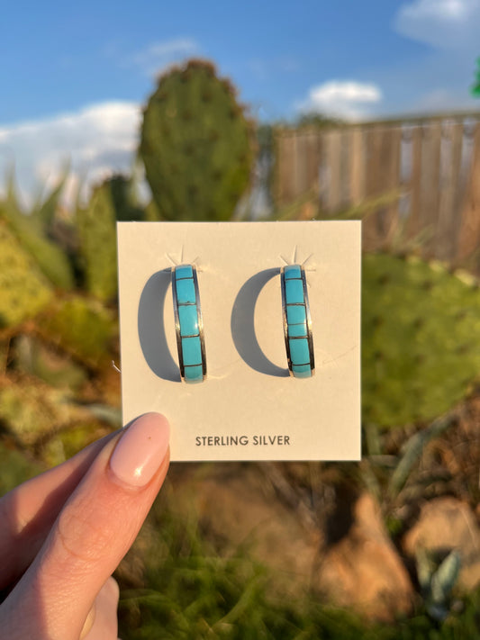 Kingman Turquoise Hoops