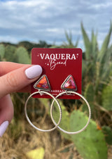 Classie Triangle Hoop Earrings Dahlia Rose