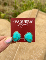Navajo Kingman Turquoise Studs #3