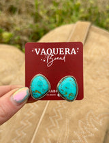 Navajo Kingman Turquoise Studs #3