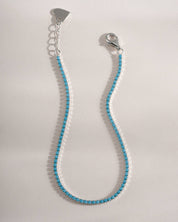 Turquoise Tennis Bracelet: Silver