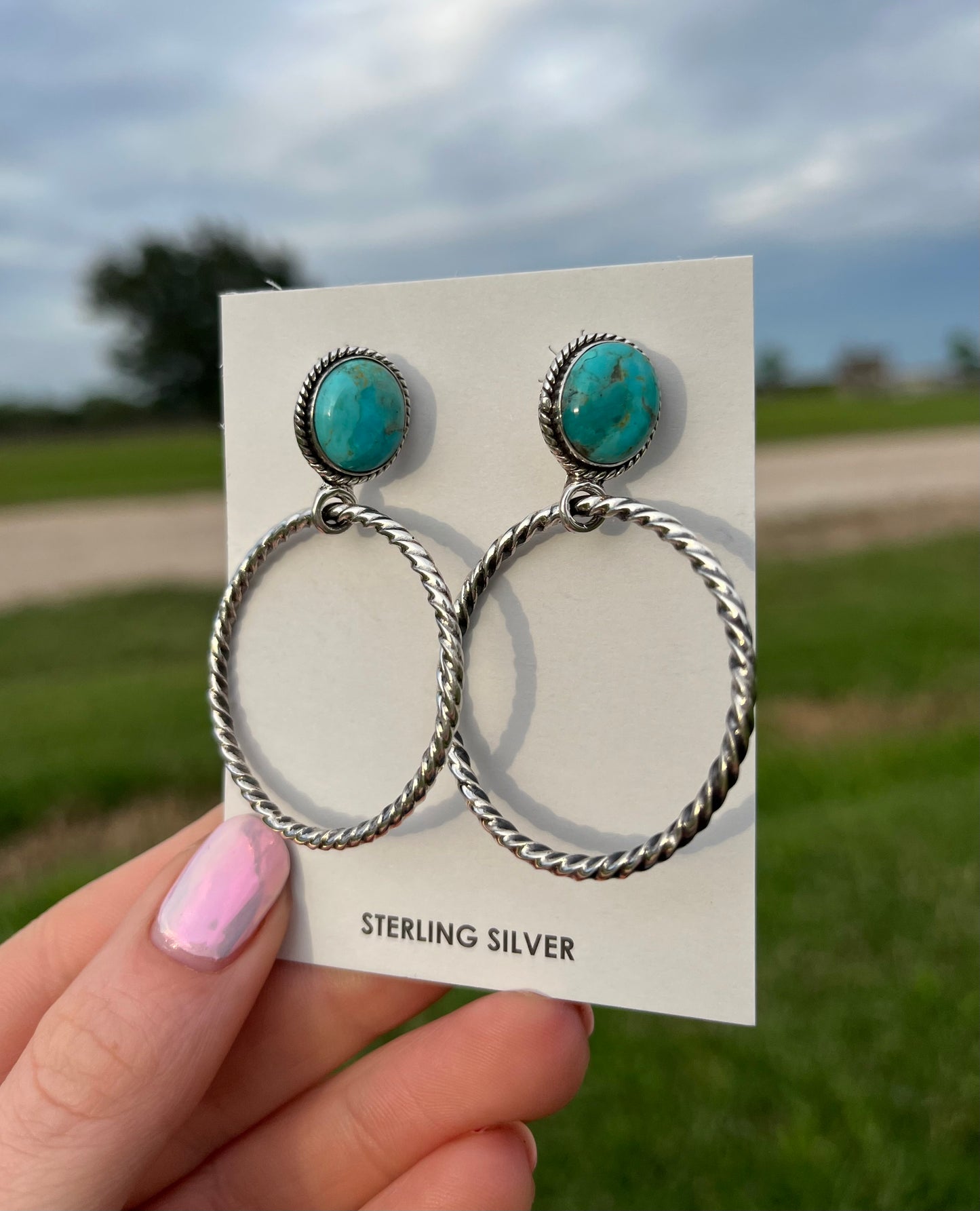 Ivy Hoop Earrings Kingman Turquoise