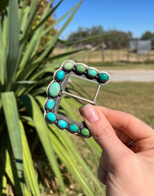 Kingman Turquoise Belt Buckle #2