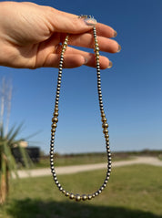 Sterling Silver Pearls with Gold Filled Pearls 18inch