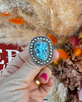 Navajo Vintage Spiderweb Turquoise Ring (read description)