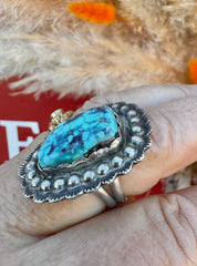 Navajo Vintage Spiderweb Turquoise Ring (read description)