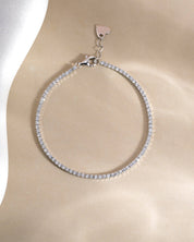 1.75mm Cubic Zirconia Tennis Bracelet: Silver