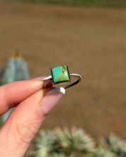 Square Ring Kingman Turquoise