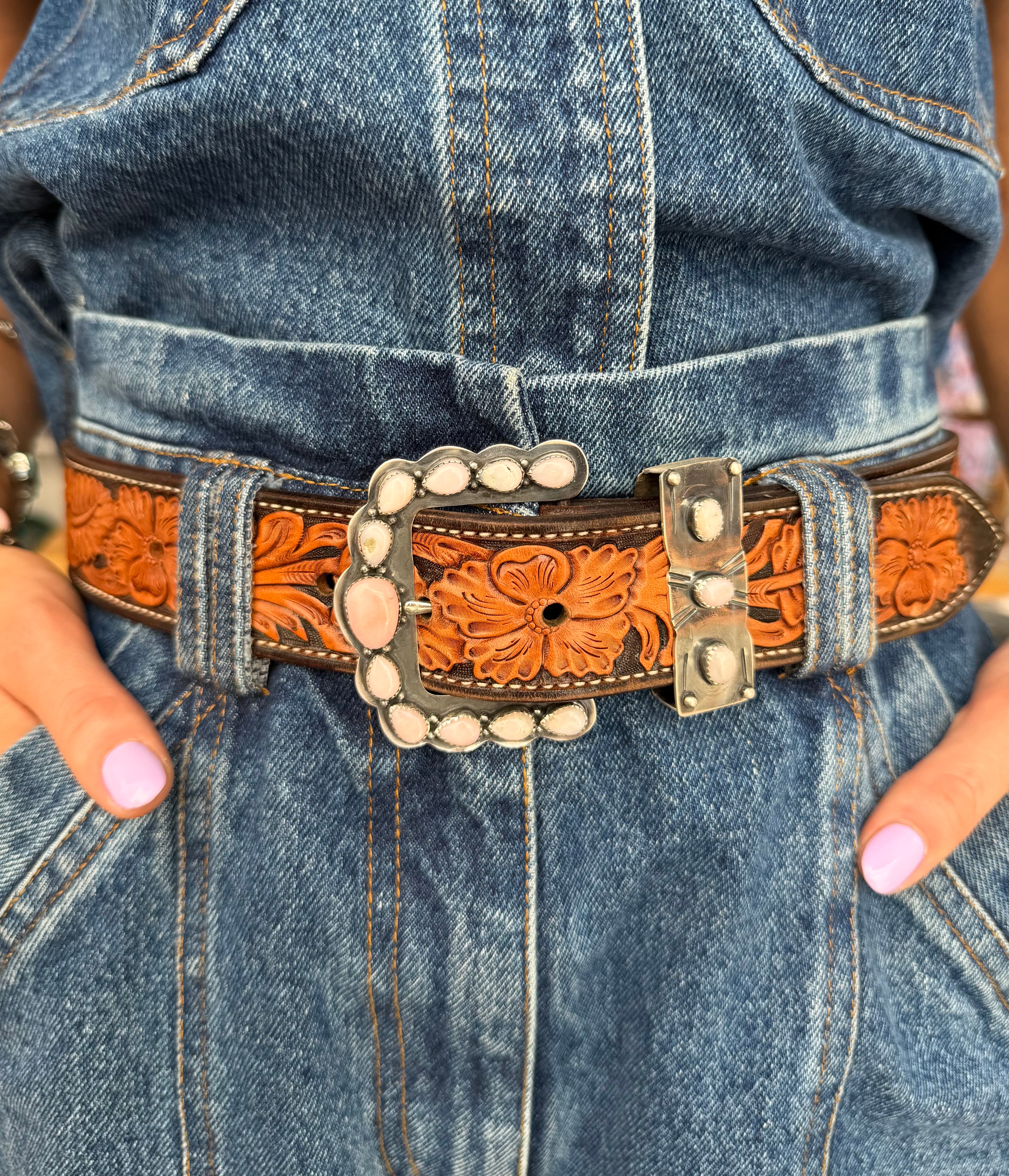 Buckle Set Pink Opal