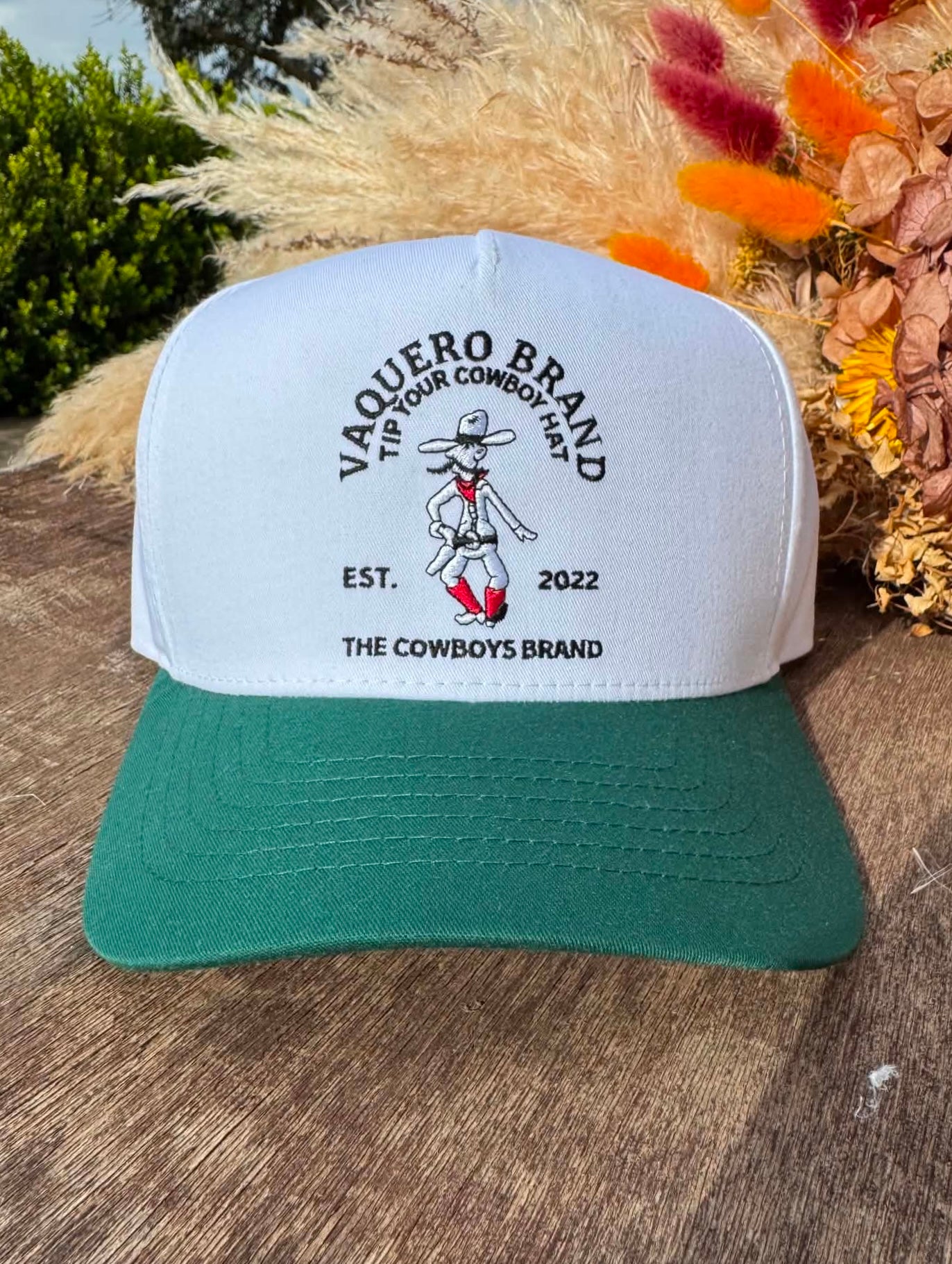 Green Moustache Cowboy Cap