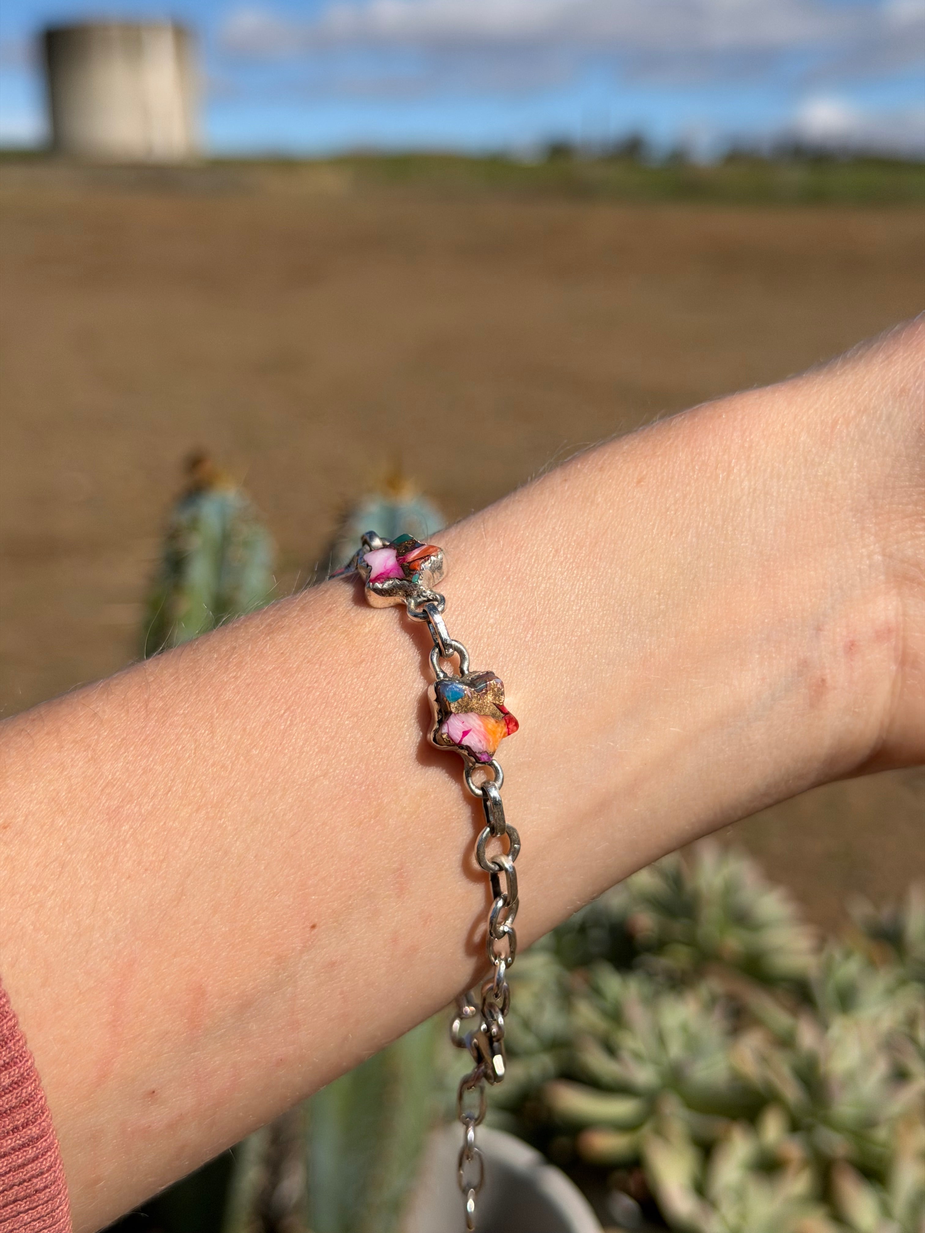 Star Bracelet Pink Dahlia
