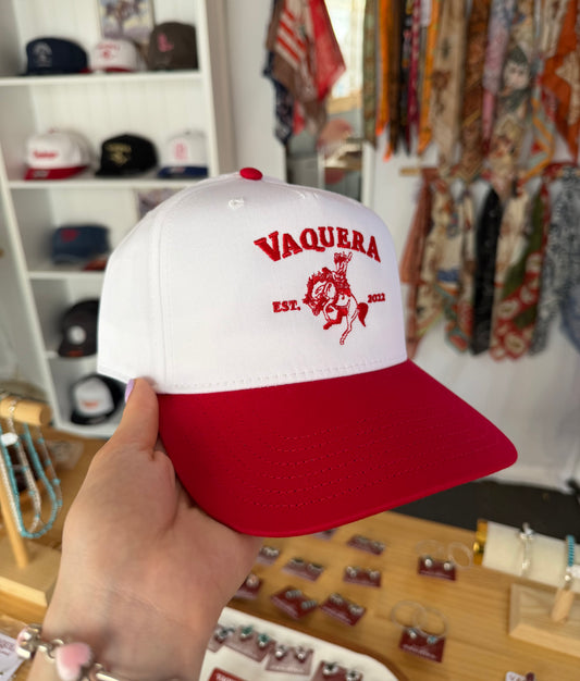 Red Vaquera Bucker Cap