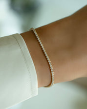 1.75mm Cubic Zirconia Tennis Bracelet: Gold