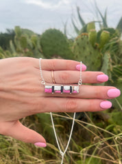 Four Stone Cotton Candy Necklace