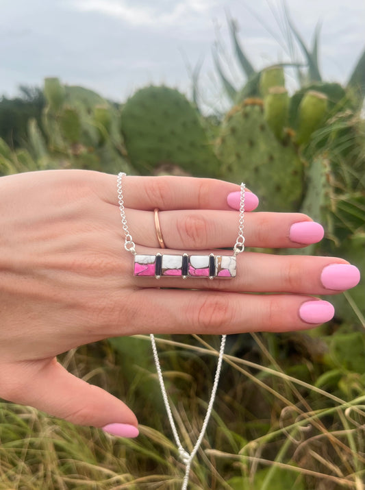 Four Stone Cotton Candy Necklace