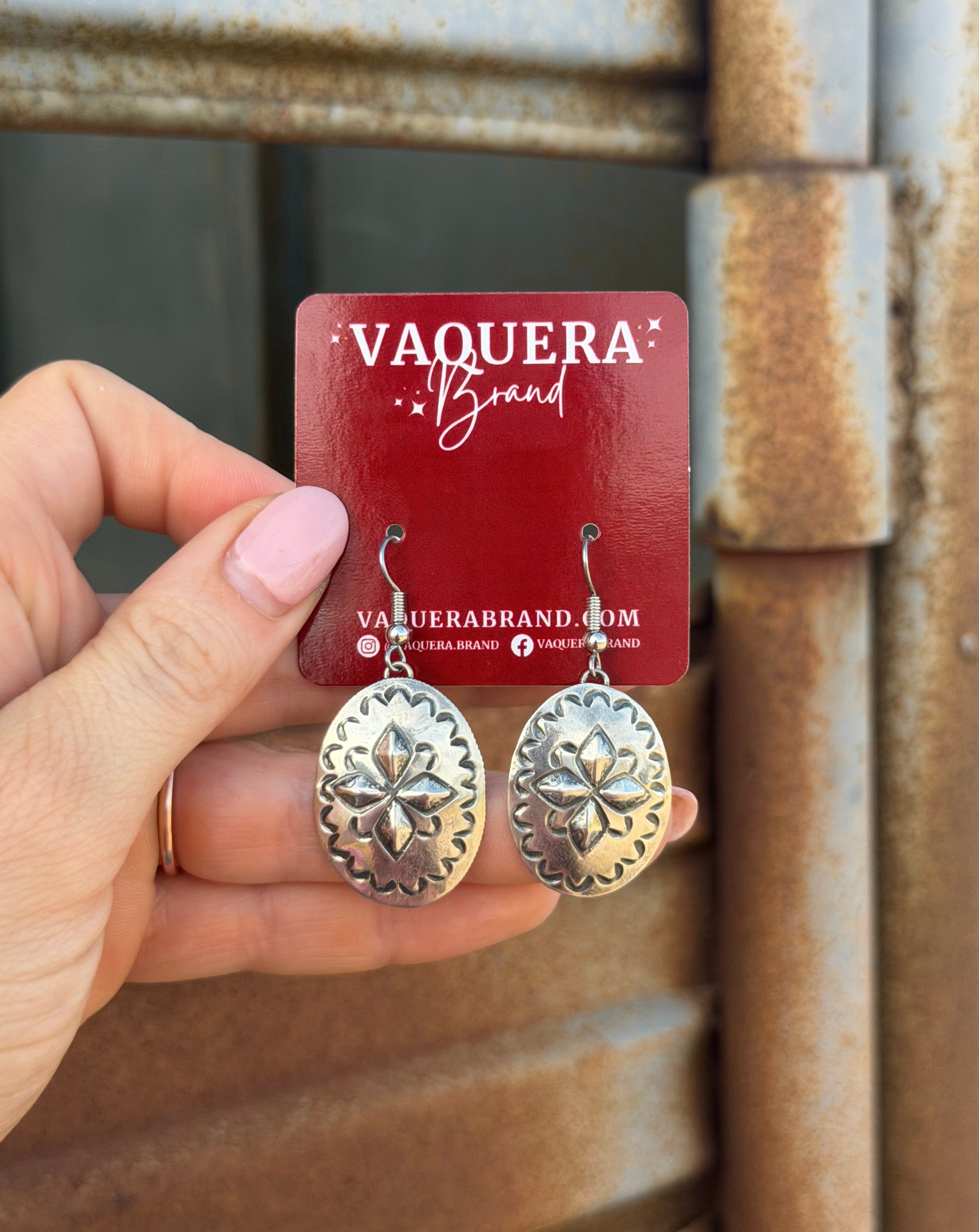 Navajo Concho Dangle Earrings