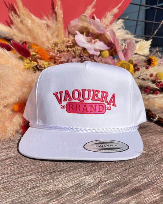 White Vaquera Brand Cap