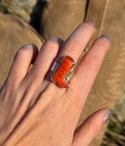 Navajo Boot Ring Orange Spiny