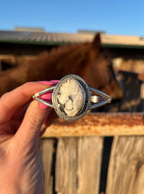 Navajo White Buffalo Cuff