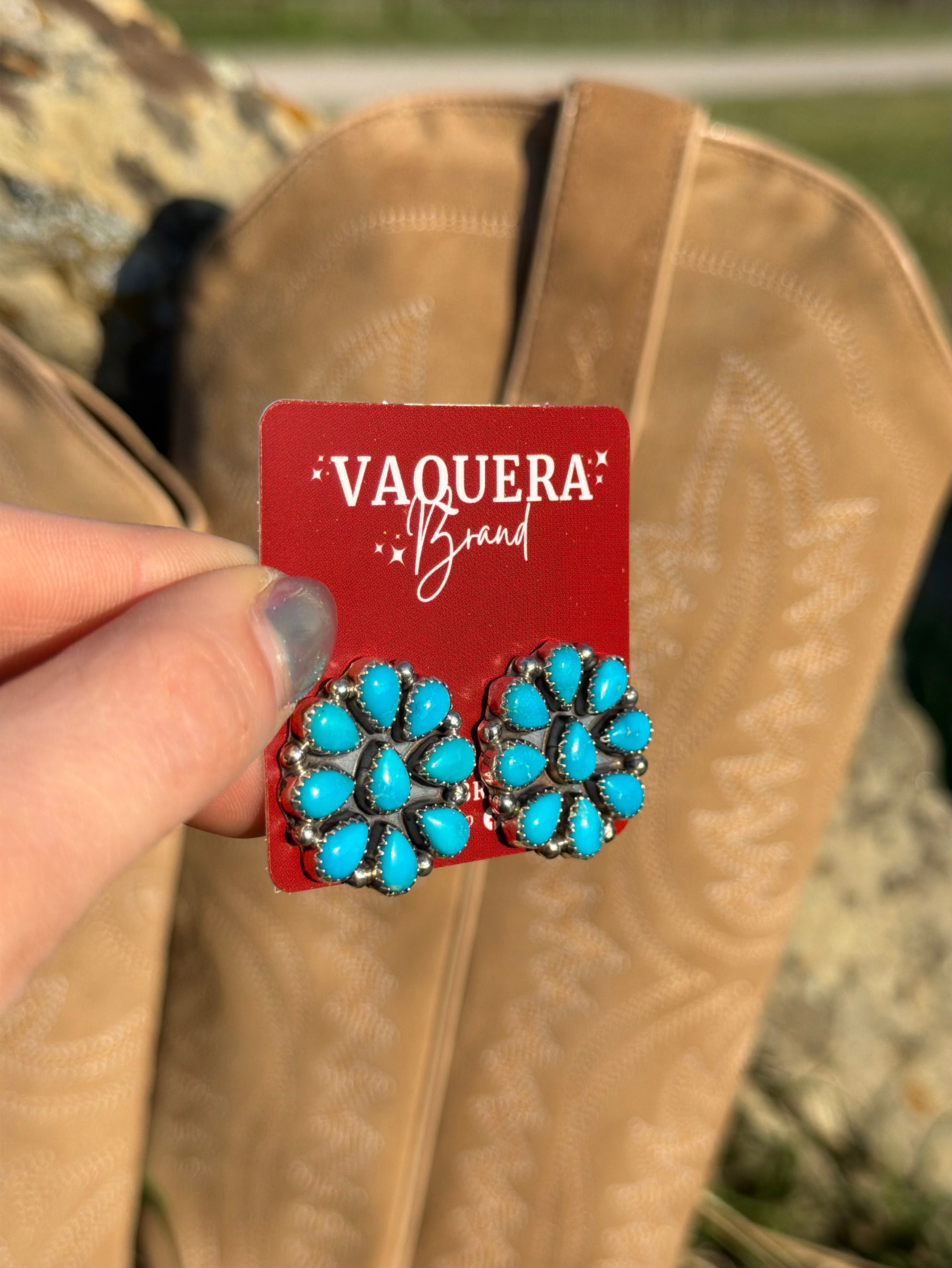 Navajo Blue Ridge Cluster Earrings