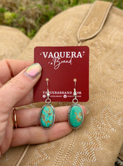 Navajo Kingman Turquoise Dangle Earrings
