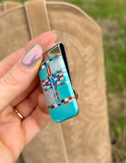 Turquoise Inlaid Money Clip