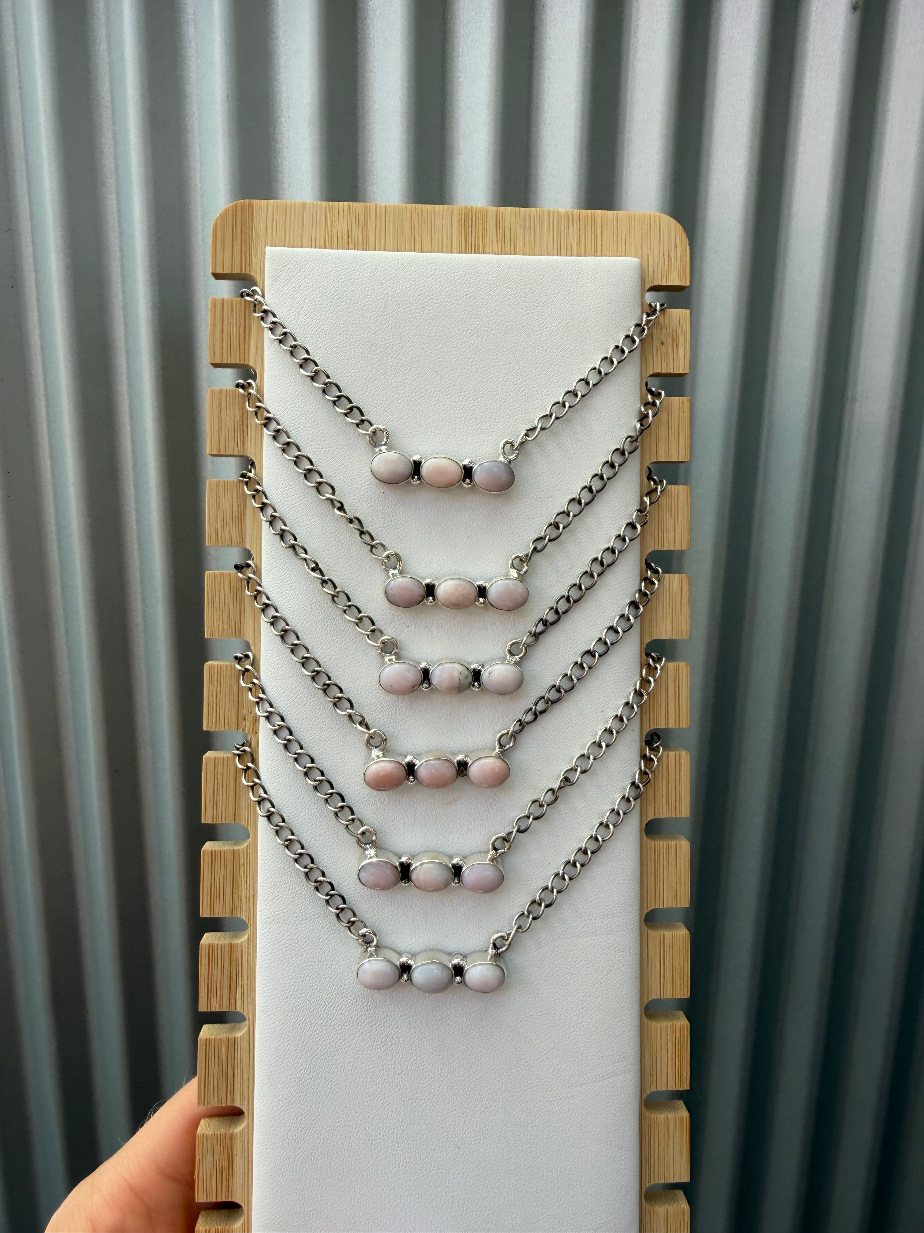 Briley Necklace Pink Opal