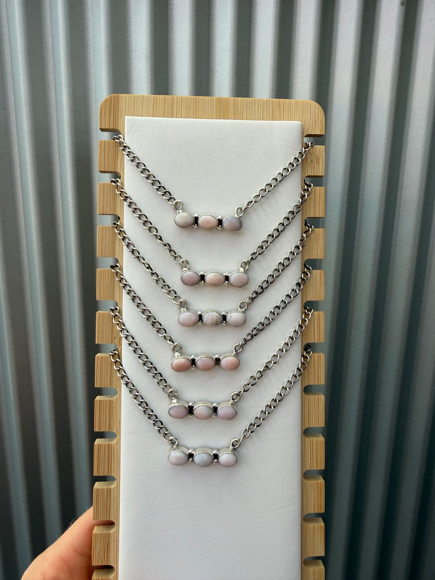 Briley Necklace Pink Opal