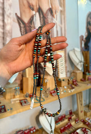 36inch Colour Pop Silver Pearl Necklace