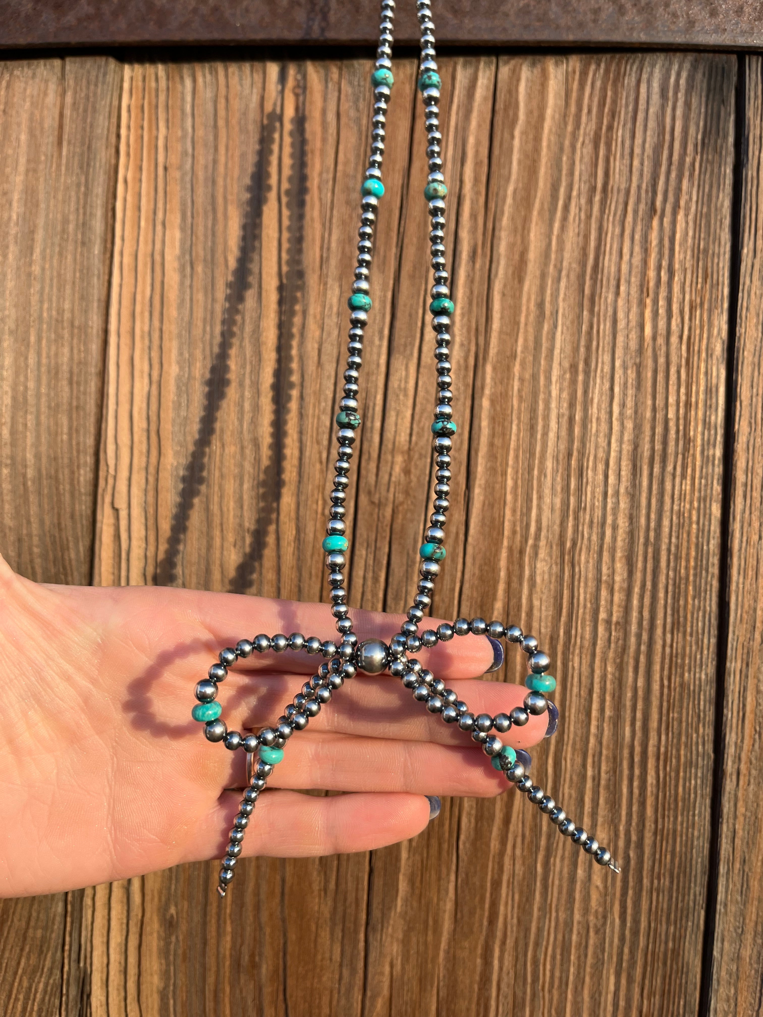 Turquoise Bow Necklace