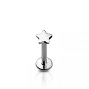 Star Flat Back Studs Titanium
