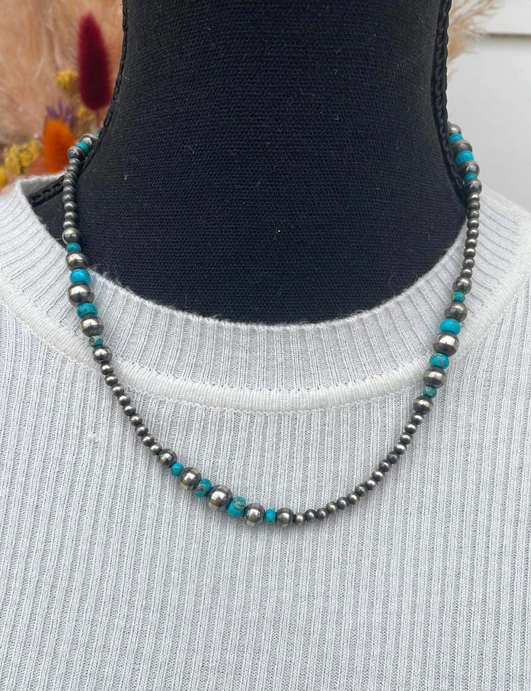 20inch Turquoise Pop Navajo Pearls