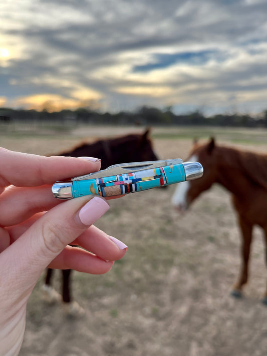 Mini Turquoise Pocket Knife