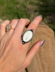 Navajo White Buffalo Ring