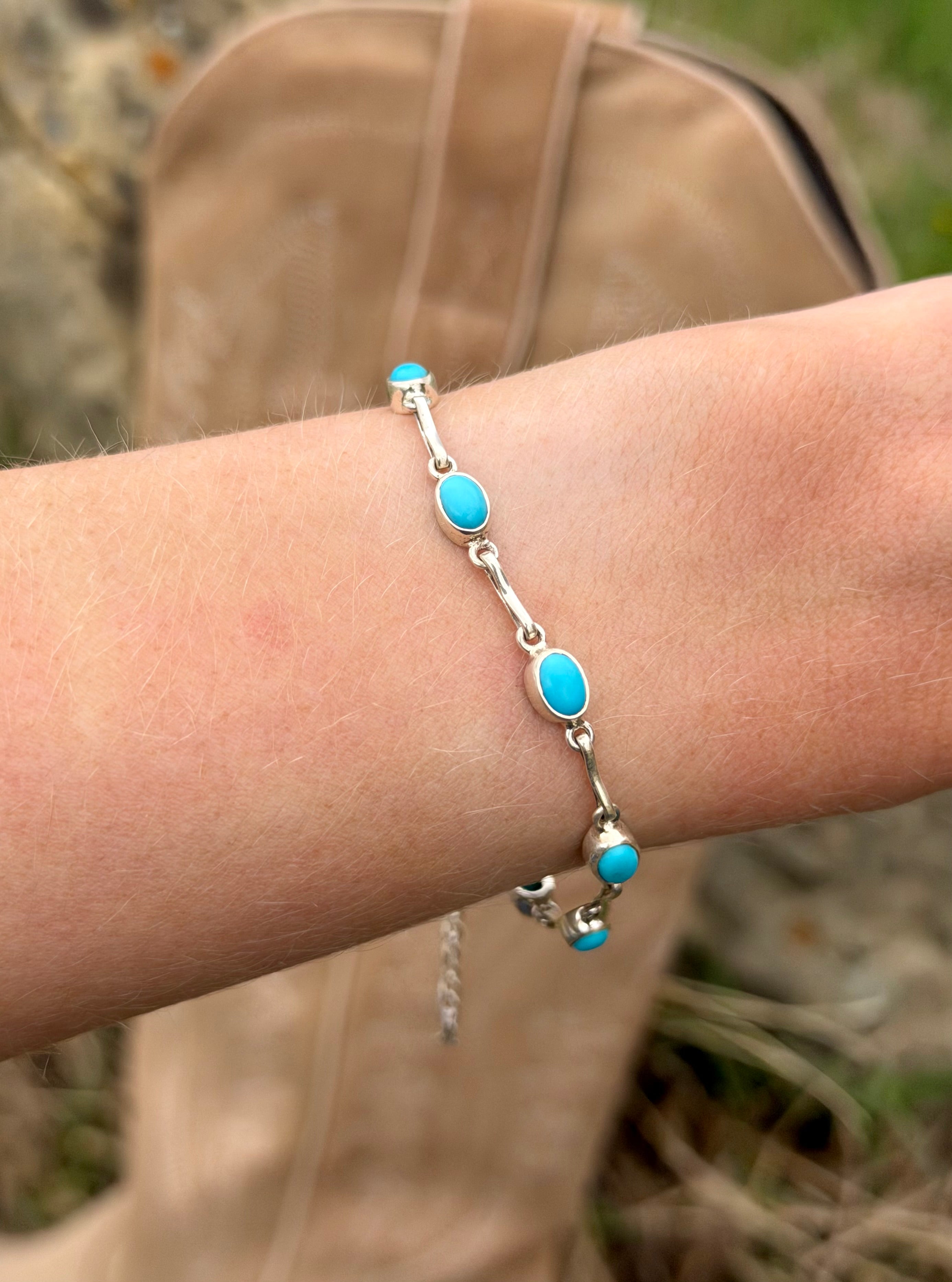 Kingman Turquoise Link Bracelet