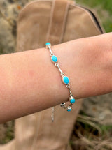 Kingman Turquoise Link Bracelet