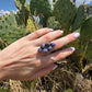 Purple Mojave Cluster Adjustable Ring