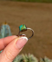 Square Ring Kingman Turquoise