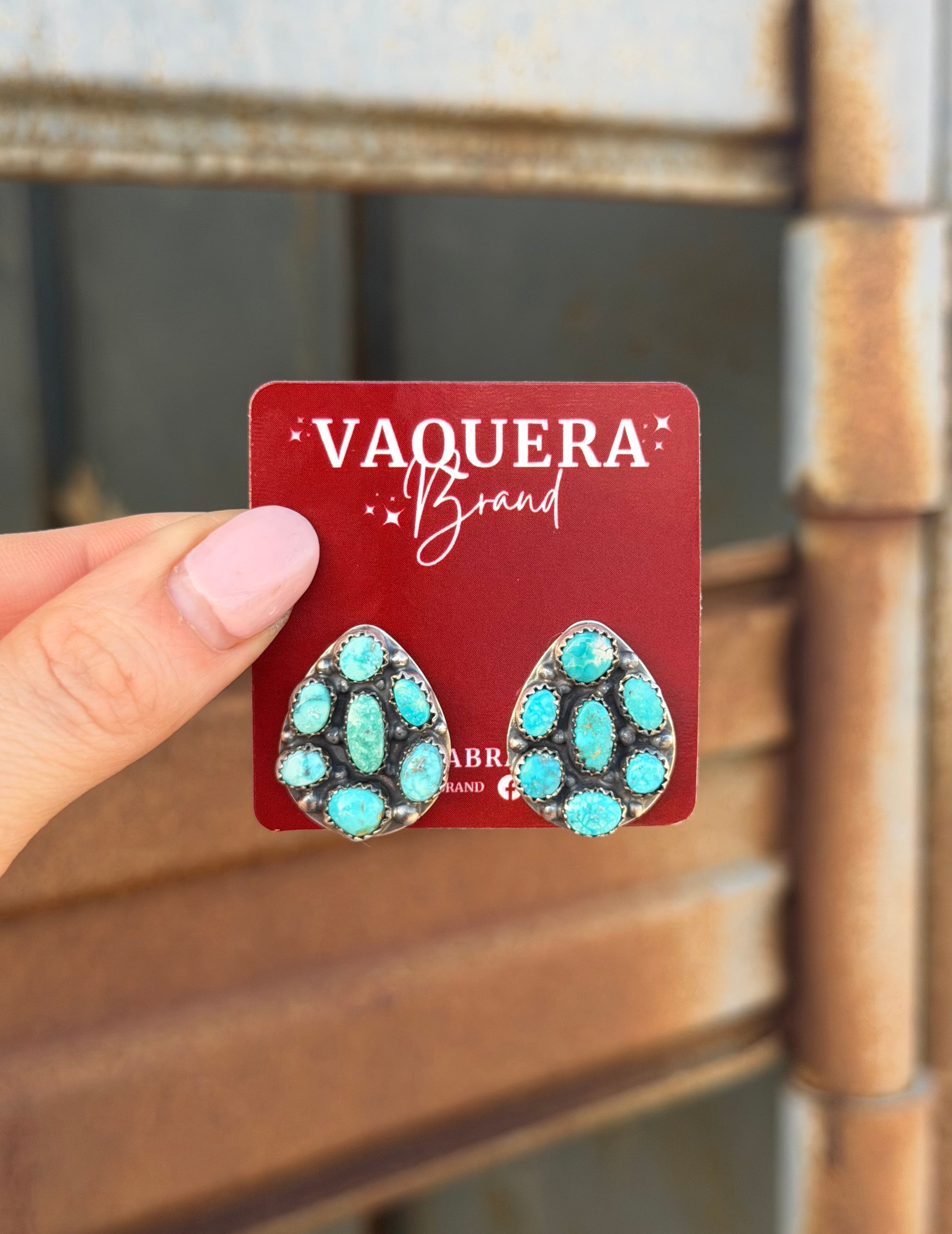 Navajo Kingman Cluster Studs