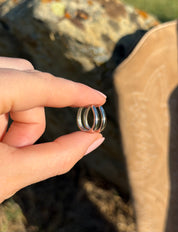 Oval Hoops: Silver