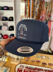 Navy Moustache Cowboy Cap