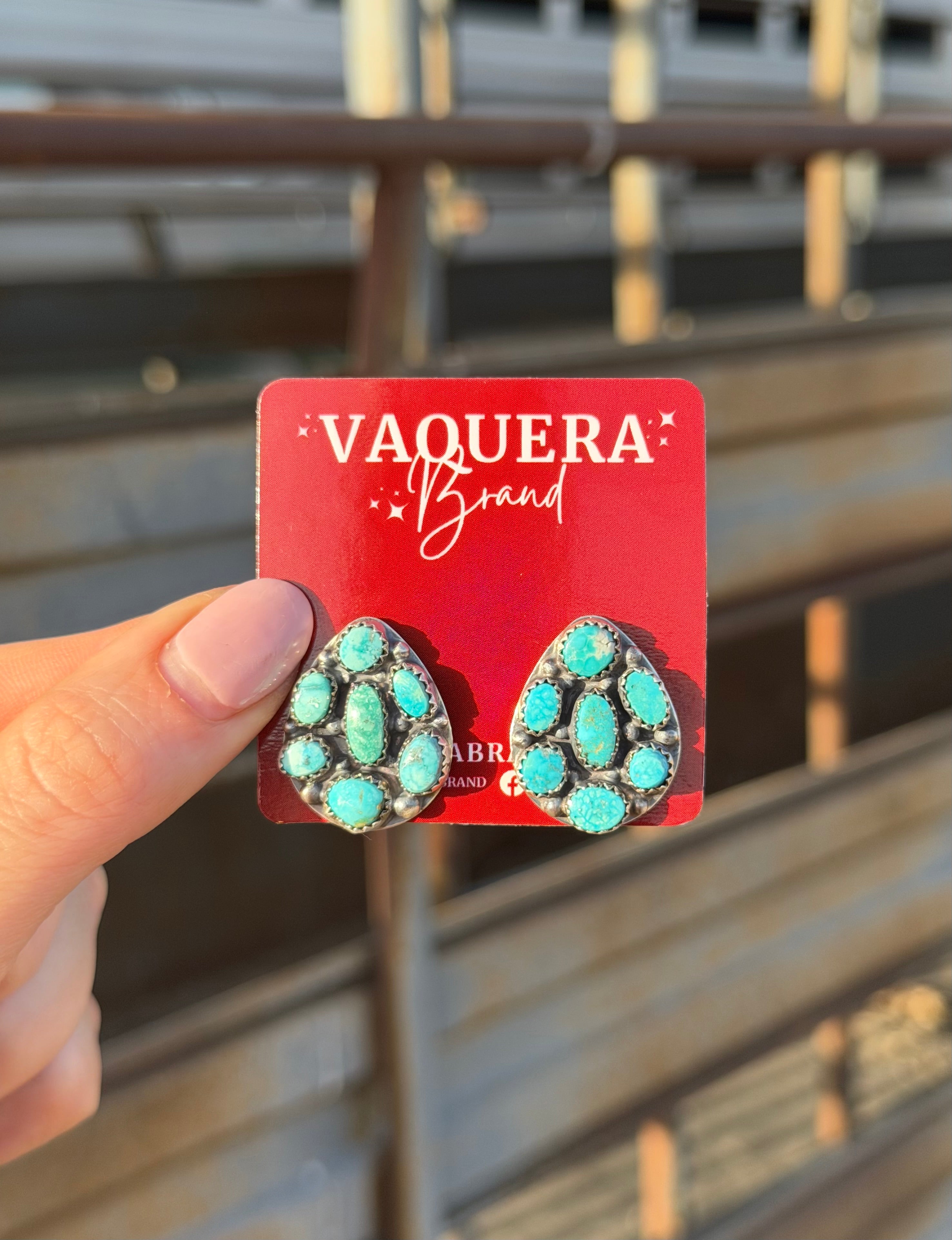 Navajo Kingman Cluster Studs